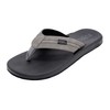 Flojos Men's LEVEE Flat Sandal, Gray/Black, 10