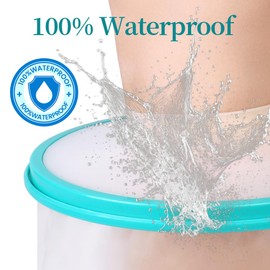 CIVJET Cast Covers for Shower Leg, Waterproof Cast Cover for Showering, Cast Protector for Shower Leg Adult, Shower Boots for Foot after Surgery, Ankle, Foot (Diameter - 7.9")