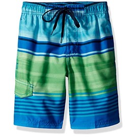 Kanu Surf boys Avalon Quick Dry Upf 50+ Beach Swim Trunks, Avalon Royal/Green, 10 12 US
