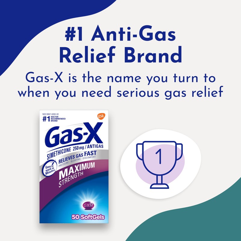 Gas-X Maximum Strength Gas Relief Softgels with Simethicone 250 mg