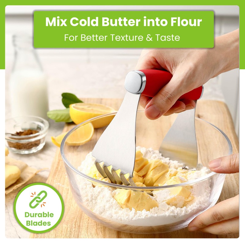 Spring Chef XL Stainless Steel Pastry Cutter Tool for Baking