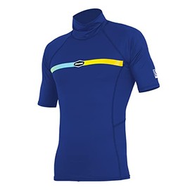 Alder Mens Cruz Rash Vest Short Sleeve Navy (XL)