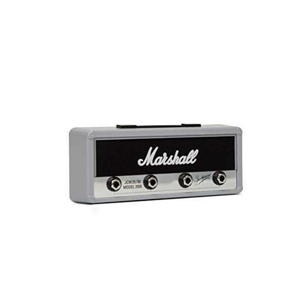 Pluginz Jack Rack- Marshall Silver Jubilee. Includes 4 Guitar Plug Keychains and Easy Installation Wall mounting kit. (Silver Jubilee)