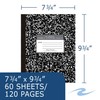 ROARING SPRING Flexible Cover Composition Notebook, Black Marble, Wide Ruled