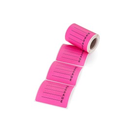 Carstens Medical Stickers – Message Alert and Instruction Labels for Medical Charts, Pink and Black, Roll of 100 Patient Chart Labels, W2.5" x H2.5"
