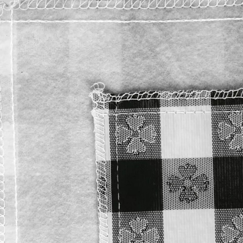 Unbranded 25 Yard Roll Black and White Gingham Checked Vinyl