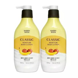 Happybath 해피바스 클래식 촉촉한 바디로션 애플바나나 400g X 2개 Happybath Classic Moisturizing Body Lotion Apple Banana 400g X 2
