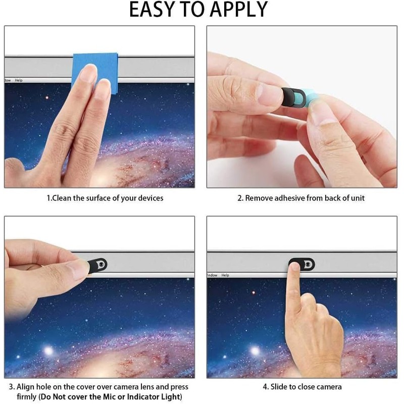 4 Pack Webcam Cover Slider for Privacy, 0.027 inch Ultra