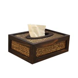LABRIMP Wooden Tissue Box Vintage Napkin Holder Decorative Tissue Paper Container for Home Office Hotel Elegant Rustic for Bathroom Kitchen Countertop Organization