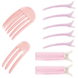 Youteer 9 Pcs Hair Volume Clips For Roots, Duck Bill Clips, Volumizing Hair Clips Suitable for Salon Hairstyling to Create Fluffy Bangs, Pink.