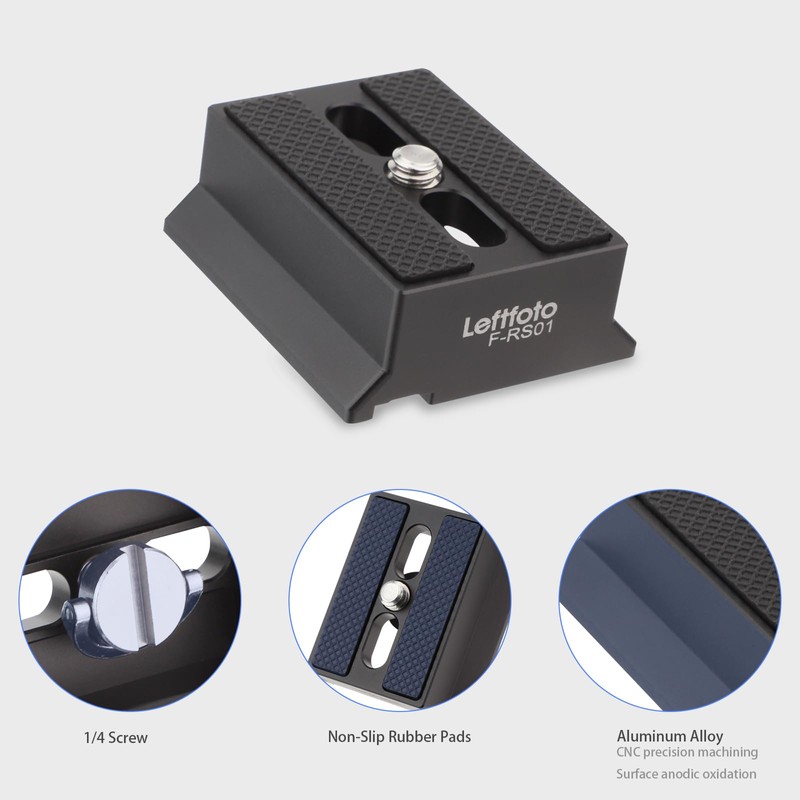 LEFTFOTO Camera Quick Release Plate for DJI RS2/RSC2/RS3/RS3-PRO/RS3 Mini Cimbal