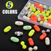 SILANON Fishing Double Rattles Beads Kit,40pcs Plastic Catfish Rig Rattles