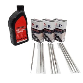 Proven Part 3-18"Chain Fits 3687-005-0074 Bar.325 .050 74Dl, 1Qt Saw Chain Oil, (9) 3/16" Files