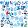 36pcs Winter Iron On Patches Xmas Embroidered Sew Applique Repair Patch Cute Snowflake Snowman Polar Bear Penguin Tree Wreath Candy Cane DIY Crafts for Clothing Jacket Jeans Pants Dress Backpack Hat