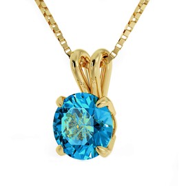 Nano Jewelry Gold Plated Kabbalah Necklace with Hebrew 72 Names Inscribed in 24k Gold on Blue Crystal Pendant, 18"