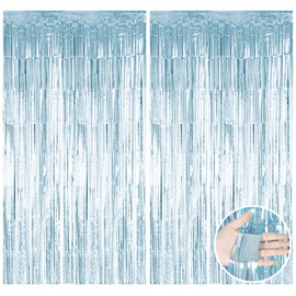 Samcos Tassel Curtain Set of 2, 39.4 x 78.7 inches (100 x 200 cm), Glitter, Fringe Curtain, Background, Bright Glossy, Birthday, Wedding, Year-end Party, Decoration, Gorgeous Metallic Feel, Room