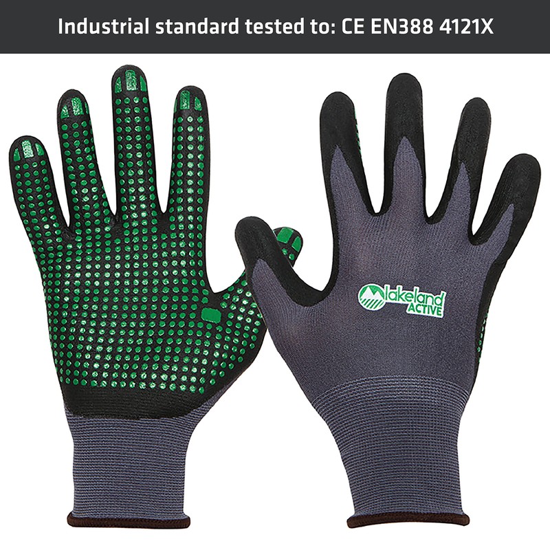 Lakeland Active Eskrigg Nitrile Palm Work & Garden Gripper Gloves