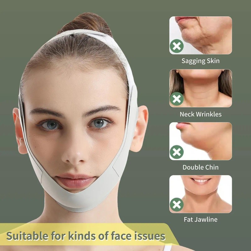 Correa De Barbilla Para Dormir, Estiramiento Facial,