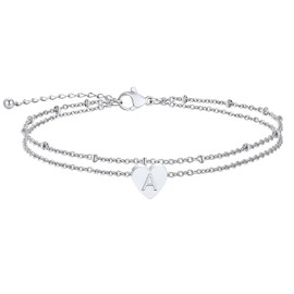 ChainsPro Ankle Bracelets for Women Initial Jewelry Gifts Adjustable Anklet for Girls