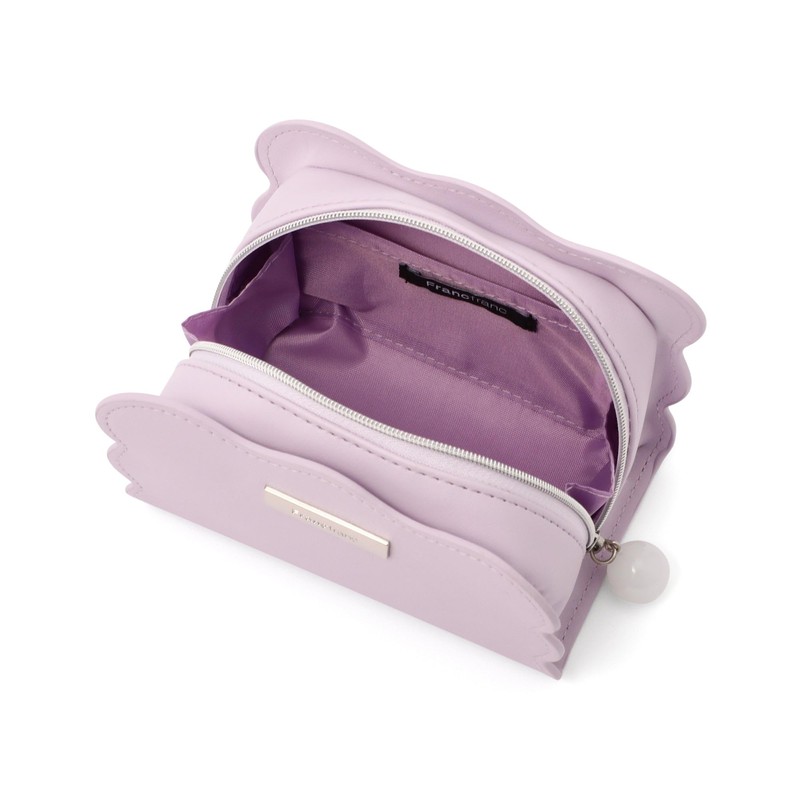 Francfranc Wave Shape Pouch Small Light Purple Makeup Pouch Trinket