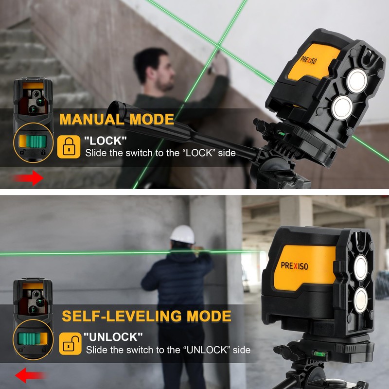 Prexiso Laser Level with Tripod, IP54 Professional 150 Wide Angle