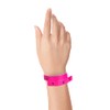 500 WristCo Neon Pink 3 Tab Vinyl Cash Tag Wristbands