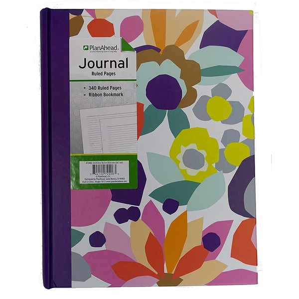 PlanAhead Lined Notebook Journal - 10"x8" Aesthetic Hardcover Journal for