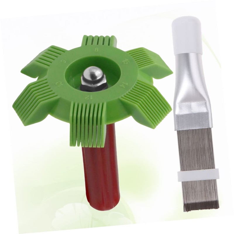 LIFKOME 2pcs Air Conditioner Fin Comb Cleaning Tool Stainless Steel