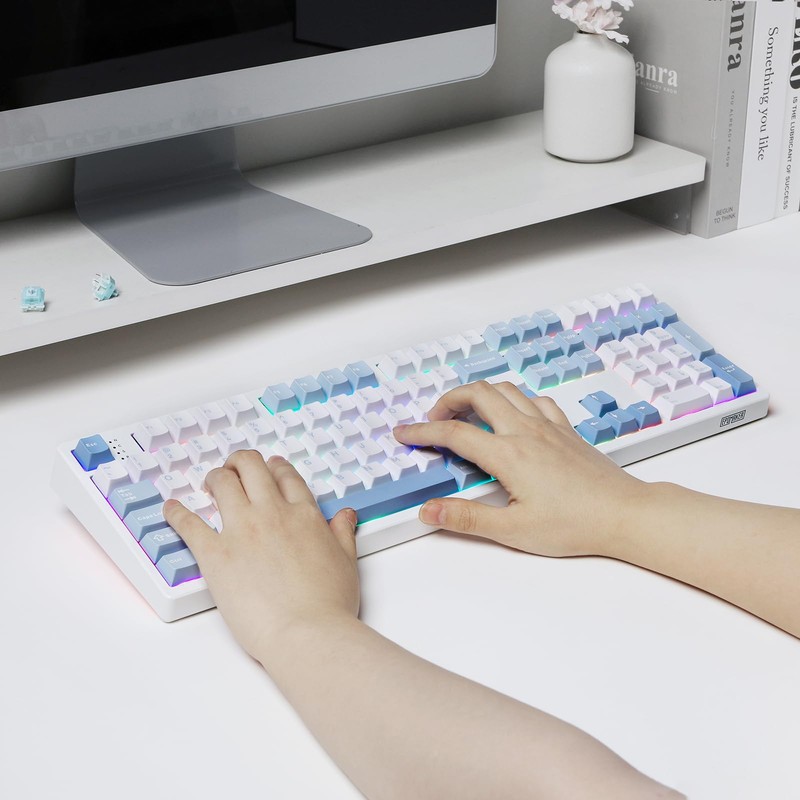 MechLands EPOMAKER TH108 Full Size Mechanical Keyboard, Wireless Gaming Keyboard,