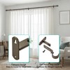 AMZSEVEN Adjustable Curtain Rod Brackets, Metal Window Drapery Rod Hanger