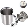 ANCLLO Manual Milk Frother Stainless Steel Hand Pump Milk Frother
