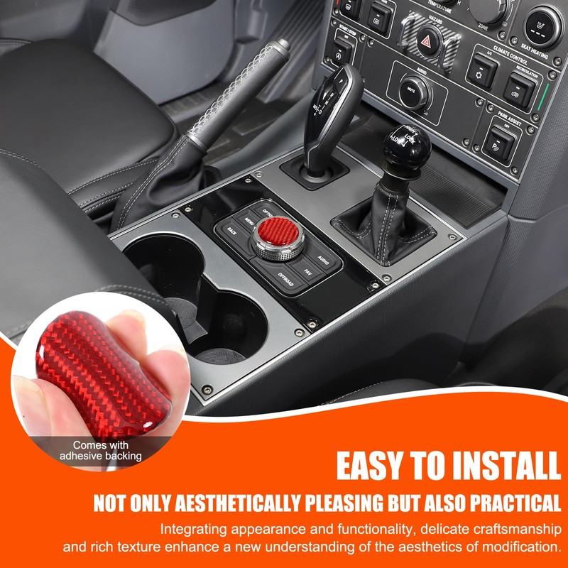 Hudiriy Car Central Multimedia Knob Cover Multimedia Controller Button Sticker