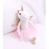 Perfectto Design Ballerina Unicorn Doll Stuffed Animal for Girls -