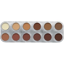 Grimas Eyeshadow / Rouge, 12-Color-Palette, Rh