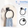Woekme 5 Pieces Bathroom Hardware Accessories Set Matte Black Towel