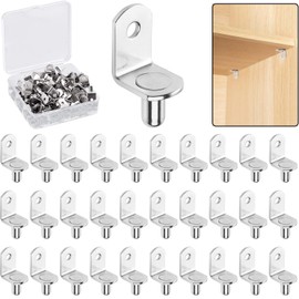6.35mm/1/4 Inch Shelf Support Peg，Support Cabinet Shelf Pins，Shelf Bracket Pegs with Hole，L-Shaped Furniture Replacement Peg for Cabinets,Shelves,Wodrob