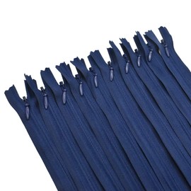 40Pcs 20 Inch Nylon Invisible Zippers Sewing for Tailor Sewing Crafts, Dresses, Skirts, Pillows DIY Crafter's Special (Navy)