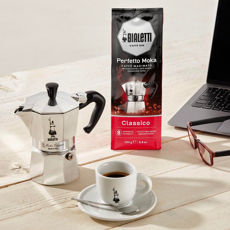 Bialetti - Perfetto Moka Classico: Medium roast ground coffee, hazelnut