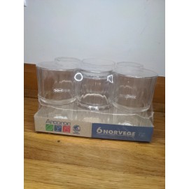 Arcoroc Vintage 9 Oz Juice Glasses Set Of 6 Tempered Glass France