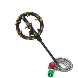 COOKAMP Propane Gas Outdoor Jet Burner with 23 Brass Tips and Regulator for Camping, Turkey, and Stove Buddy Cooking JB-23LP(Propane Gas 23 Tips & Regulator)