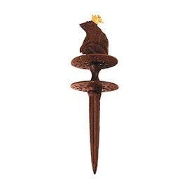 Rustic Pulley Frog King, Cast Iron Garden Hose Guide, Dimensions 10.1 x 10.1 x 32.8 cm
