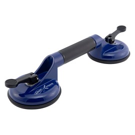 QEP 75012 XTREME Series Double Suction Cup for Large Format Tile, 15" - Blue 200 lb. lift capacity