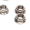 40pcs M10x1.25mm Hxagonal Flange Nuts Stainless Steel Rust Resistant Fine