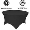 spandex table cloth (black, 5ft round 150x75cm)