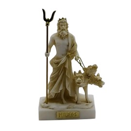 Hades Pluto Greek God of Underworld & Cerberus Figure Statue Sculpture 5.1in