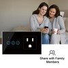 Wifi Smart Wall Outlet 2 in 1 Convenient Voice APP