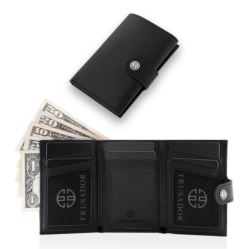Trusador Venice Men & Women Trifold Wallets Full Grain Leather