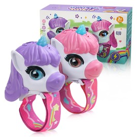 Unicorn Walkie Talkies for Kids 2 Pack with Wrist Strap, Toys for Girls Age 3-10, Long Range 2-Way Radios for Camping, Outdoor Adventure, Birthday