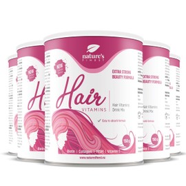 Nature's Finest by Nutrisslim Haar vitamine für Frauen, Haarwachstum Beschleunigen, Biotin Hochdosiert, 450 μg Dosis, Kollagen Angereichert, Zuckerfrei, Netto 150 g - Für Gesundes, Kräftiges Haar