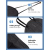 XSNDSENN 100 pcs KN95 Face Masks Black 5 Layer Cup